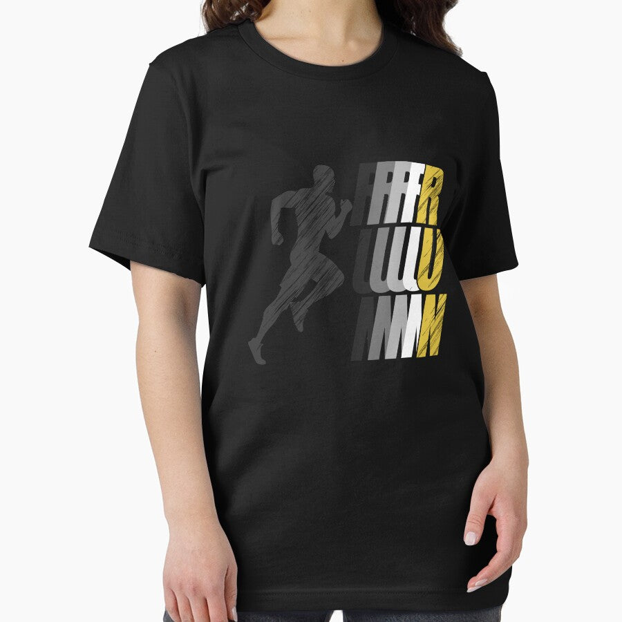 Runners High: Dynamic Silhouette Runner & Distressed Text by ifundesign