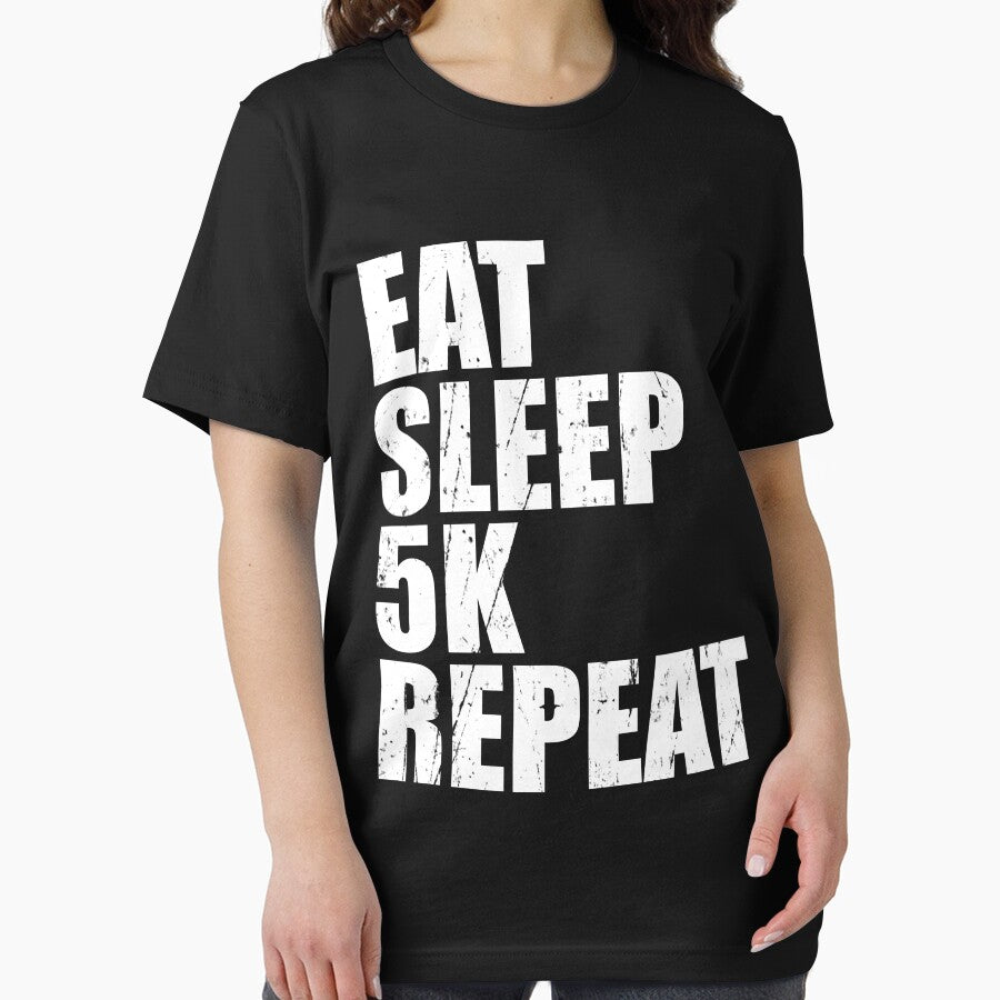 Eat Sleep 5K Repeat T-Shirt Gift For High School College Cute Funny Gift T Shirt Tee Marathon Run Runner Running by arcadetoystore
