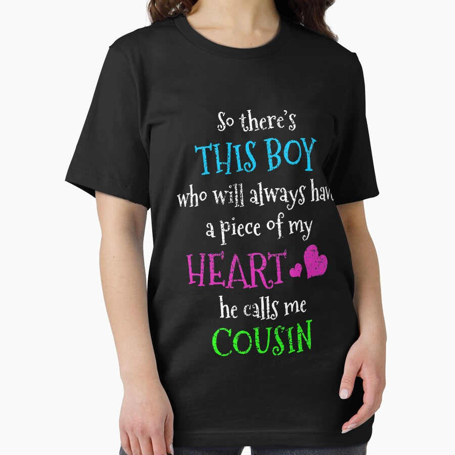 Boy Cousin Family Heart T-Shirt by 4tomic