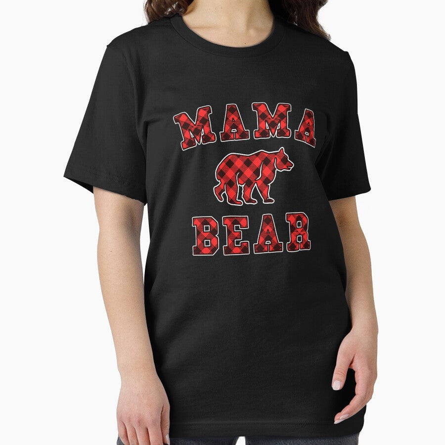 Mama Bear Red Buffalo Plaid Matching Family Christmas Mom by 14thFloor