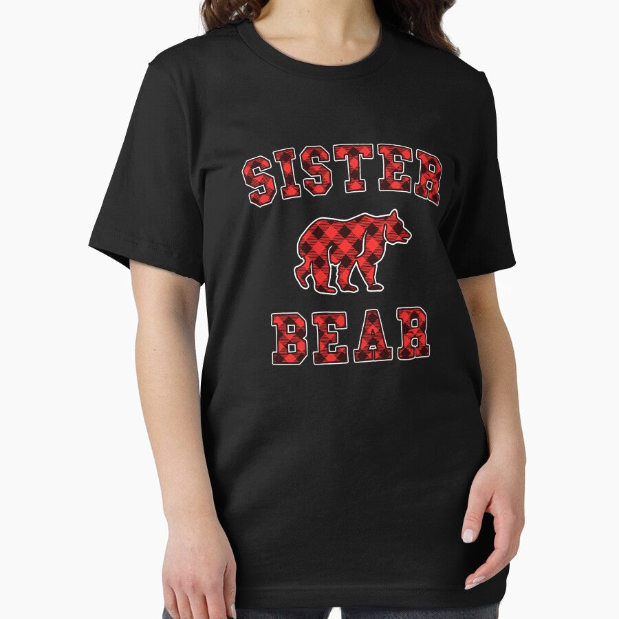 Sister Bear Red Buffalo Plaid Matching Family Christmas by 14thFloor