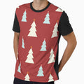 Red Christmas Tree Holiday Pattern by ForFunDesigns