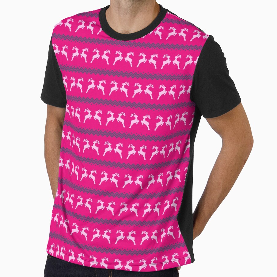 Cute Pink Reindeer Happy Holiday Christmas Pattern    - Anniversary Gifts For Dad by RoyalStarsPatts