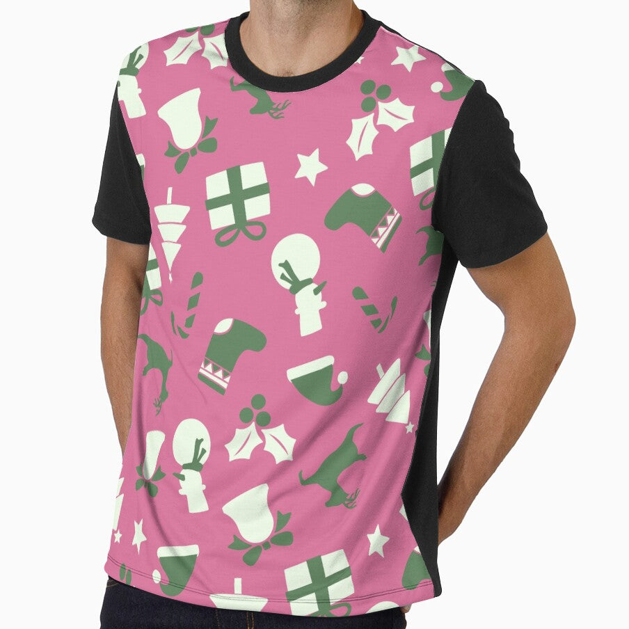 Retro Pink Elf Funny Christmas  Xmas Pattern    - Wedding Gift Ideas by RoyalStarsPatts