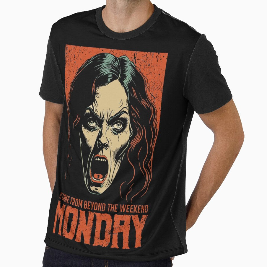 Monday Vintage Horror B Movie Poster Funny Halloween Terror by GrandeDuc