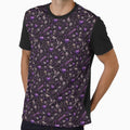 "Midnight Kickflip” – Gothic Skater Girl Seamless Pattern by M&M's Twisted Treasures LLC