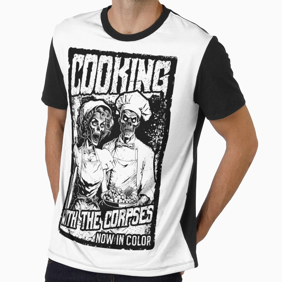 Retro Horror Movie Poster Funny Cooking Couple Halloween by GrandeDuc