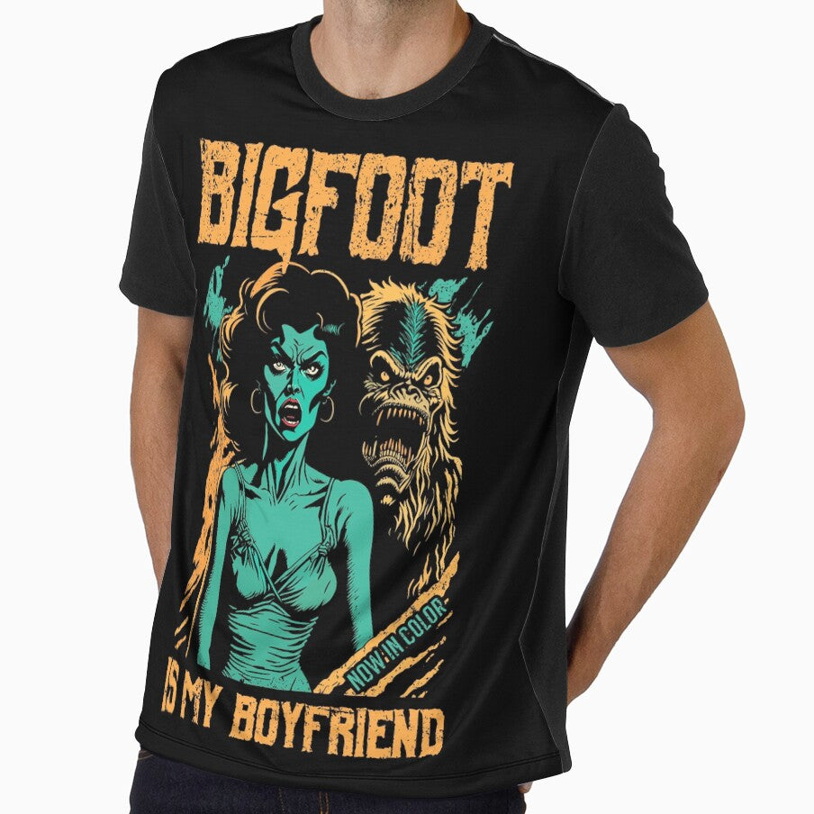 Retro Horror Movie Poster Funny Bigfoot Boyfriend Halloween by GrandeDuc