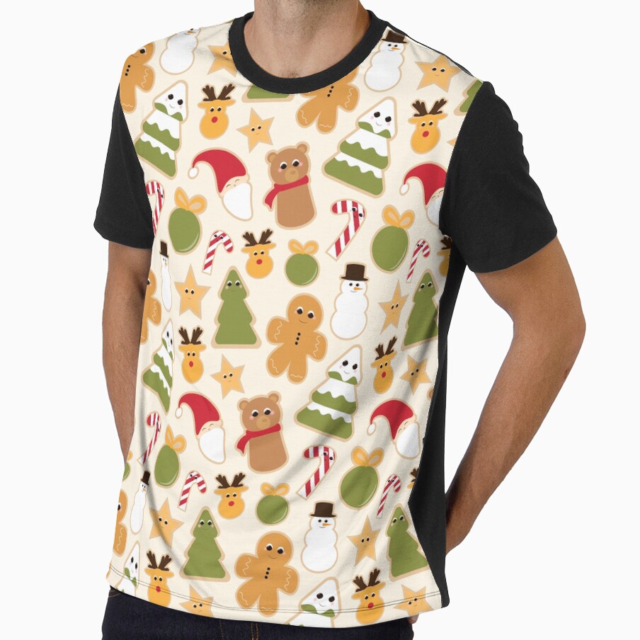 Cute Christmas Cookie Pattern – Festive Holiday Gingerbread & Santa Design by kavishkanavodani