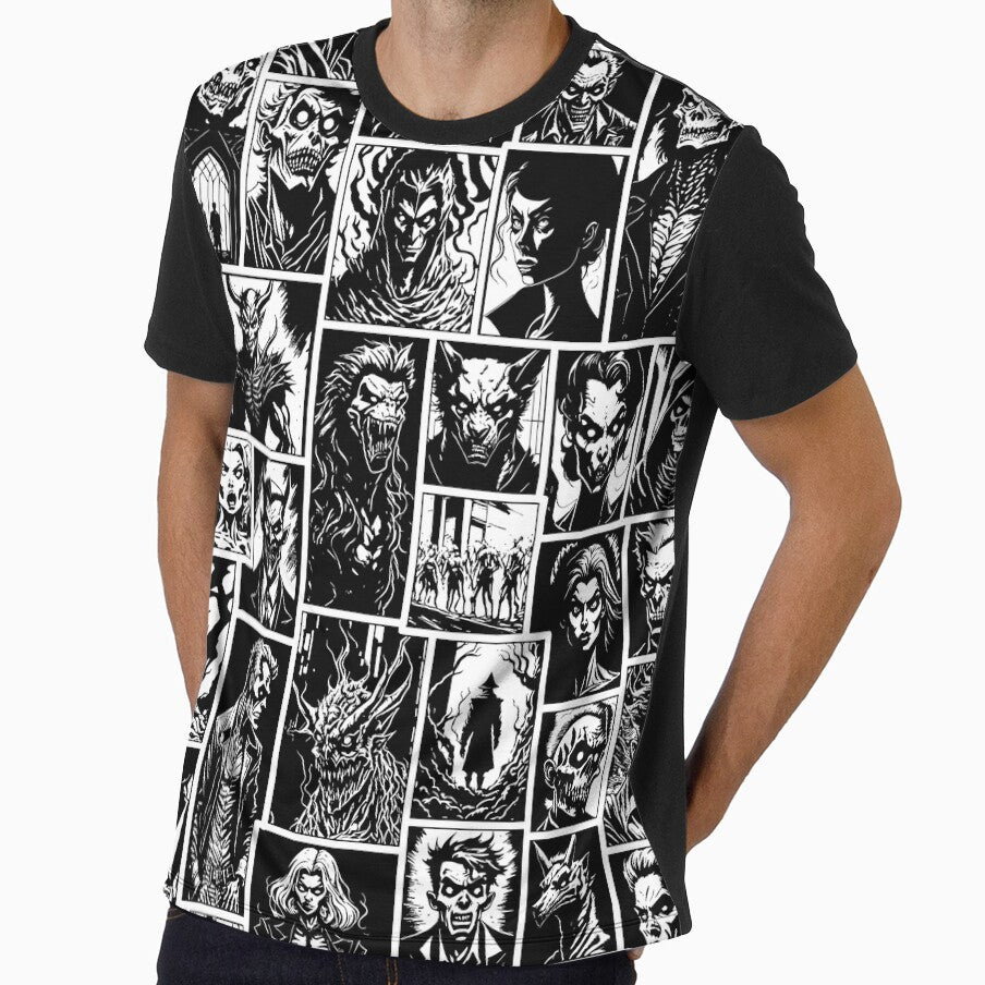 Pulp Horror Comics Gothic Vintage Retro Halloween Pattern by GrandeDuc