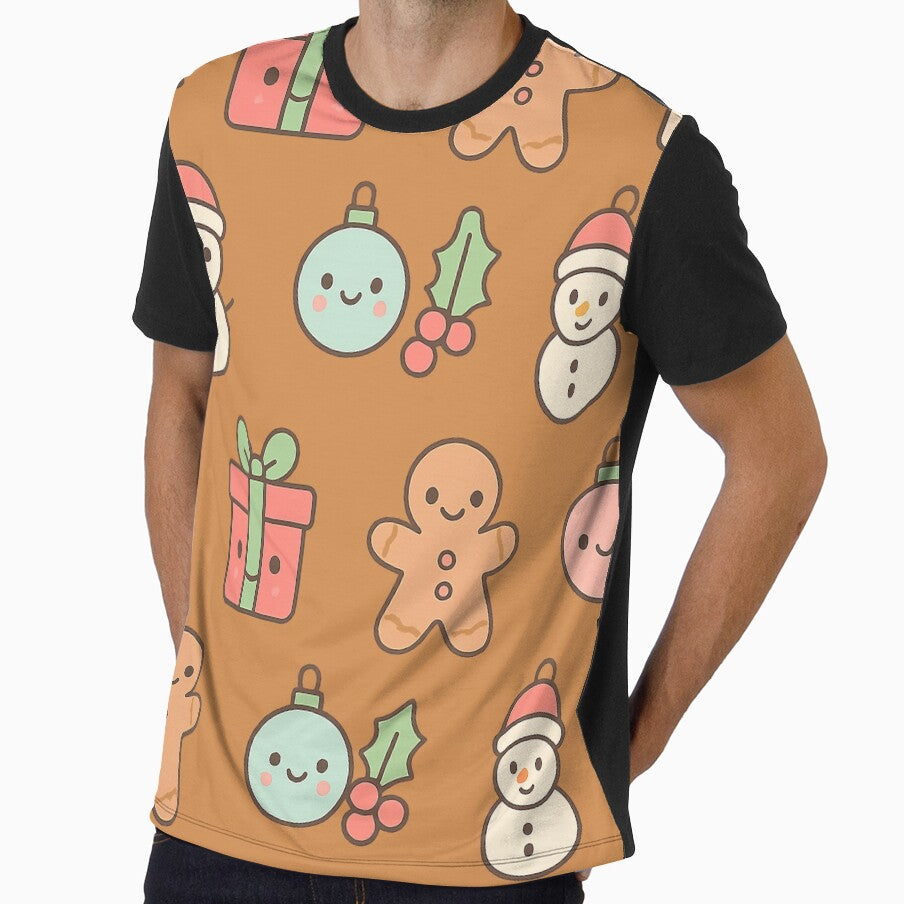 Cute Christmas Pattern – Gingerbread Men, Snowmen, Gifts & Ornaments by Kyfrixe