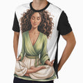 Meditation Goddess Illustration – Peaceful Yoga Woman Spiritual Wellness Art by LinaDesign Store