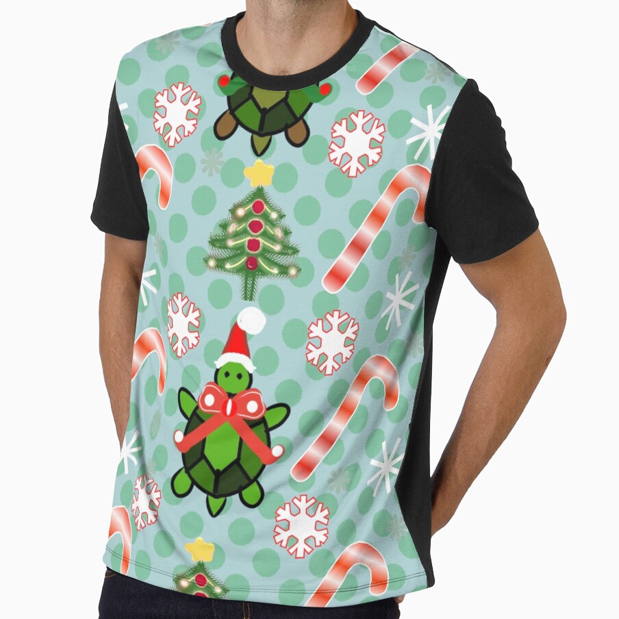Cute Christmas Turtle Pattern – Festive Holiday Animal Illustration by HopeAndHustle