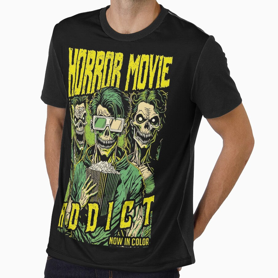 Horror Movie Addict Halloween Funny Retro Zombie Movies Fan by GrandeDuc