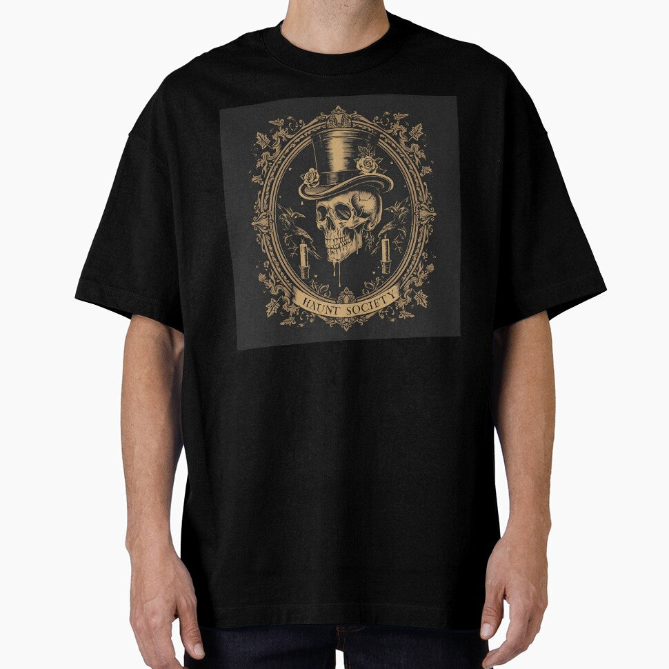 Midnight Haunt Society – Gothic Skull Halloween T-Shirt 3.0 by ShockDoodle