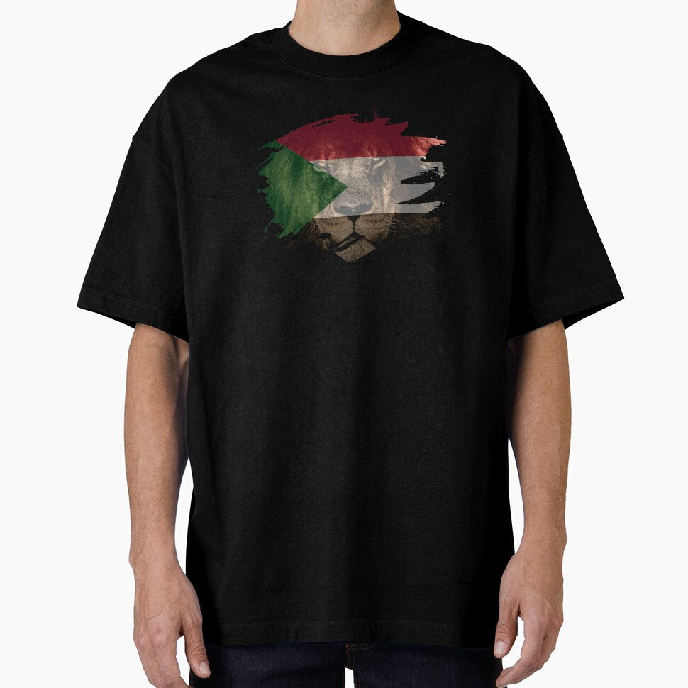 Sudan Flag & African Lion Picture   Sudanese Pride T Shirt by ockshirts