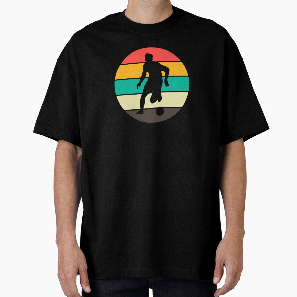 Soccer Player Silhouet Whitin Vintage Sunset by Web CreationsNL
