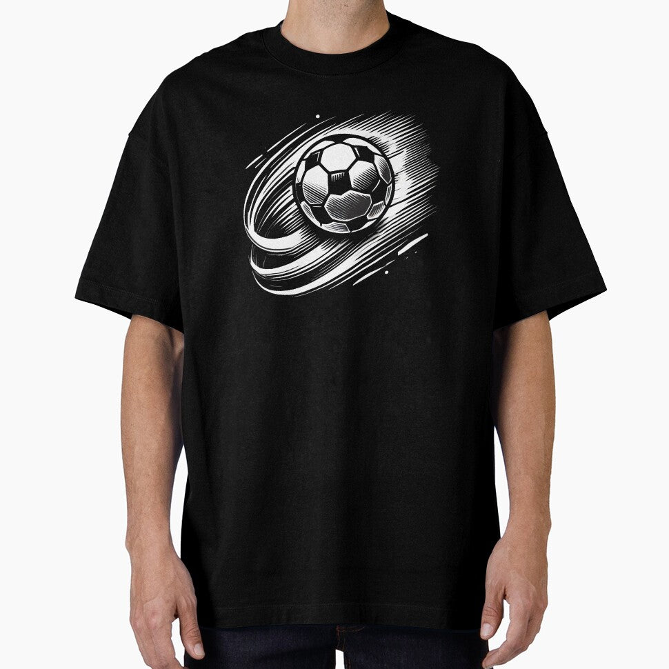 Energetic Soccer Ball in Motion with Bold Lines by Eiadlight
