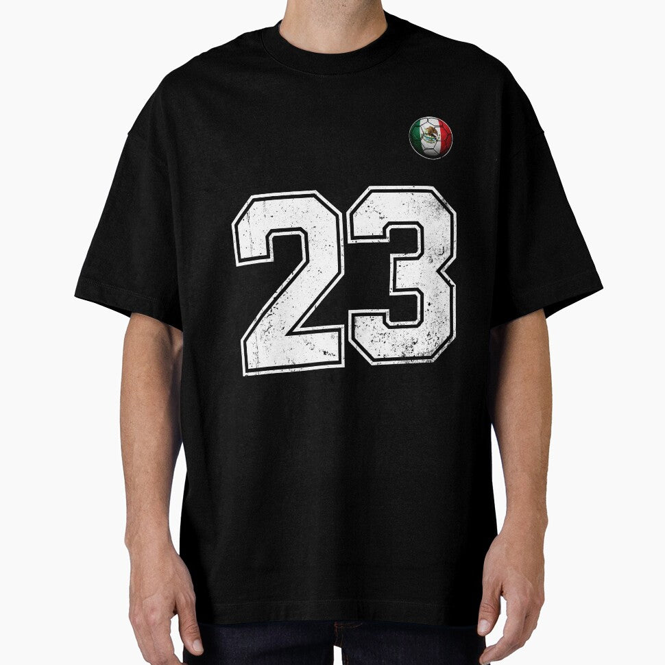 Number 23 Mexico Flag Football Fan by BernoNickel