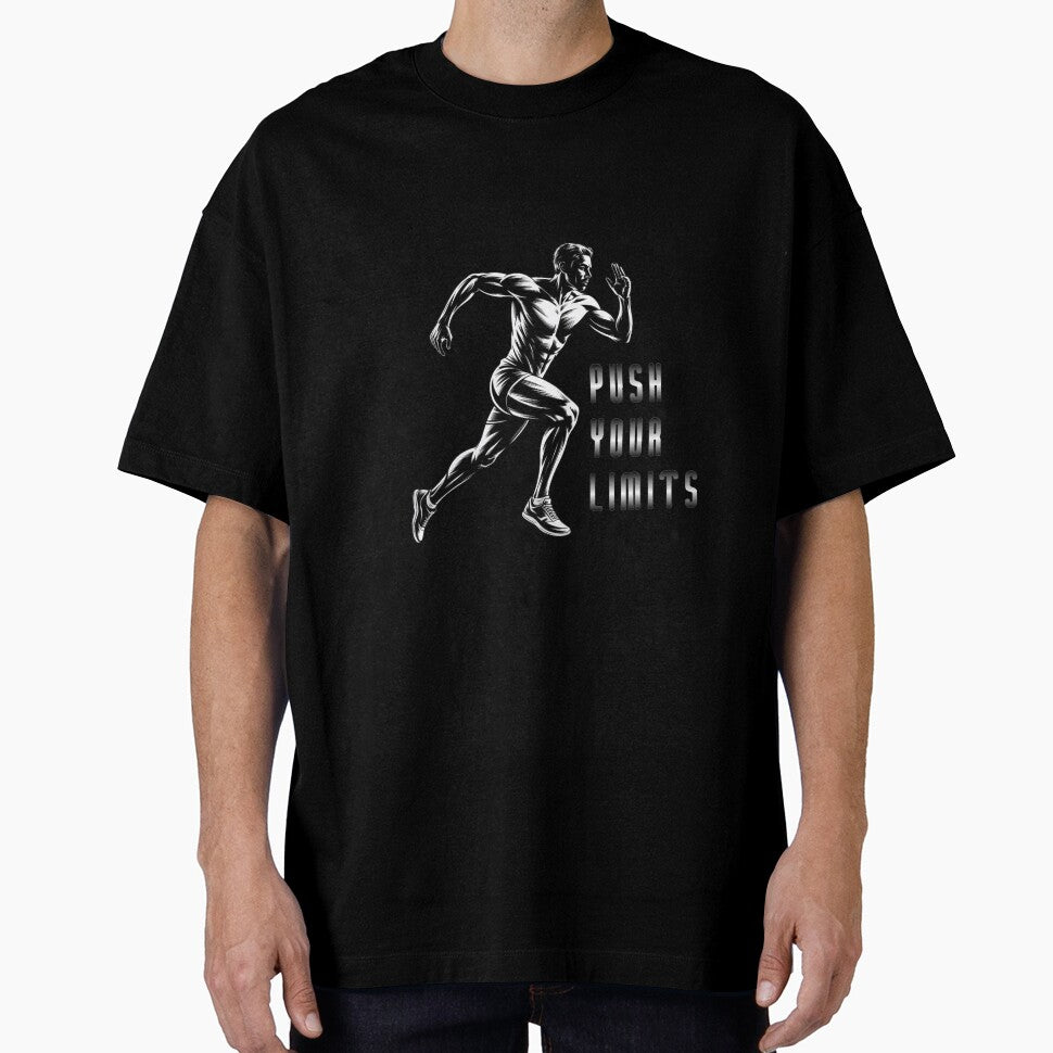 Dynamic Runner "Push Your Limits" Motivational Quotes for Athletes by NewAspect