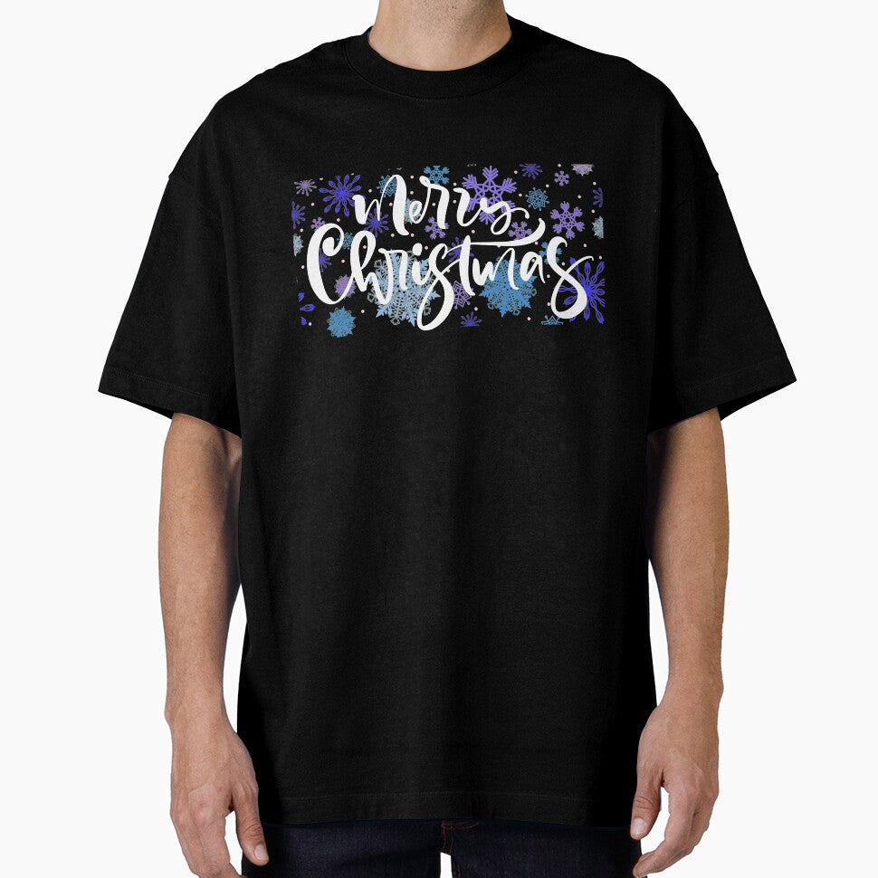 Merry Christmas Purple Blue Snow Holiday Pattern by Vibbin4Life33