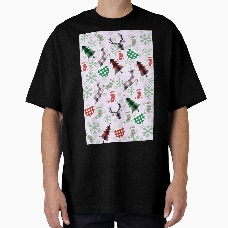 Plaid Christmas Pattern • Buffalo Check Reindeer & Trees • Cozy Holiday Winter Design by HopeAndHustle