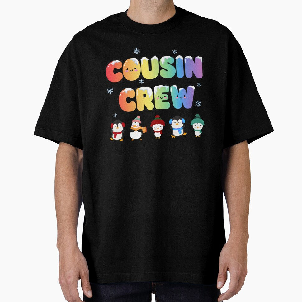 Cousin Crew Christmas Penguins T-Shirt – Cute Penguin & Snowflake Matching Tee by Happy'CLICK'