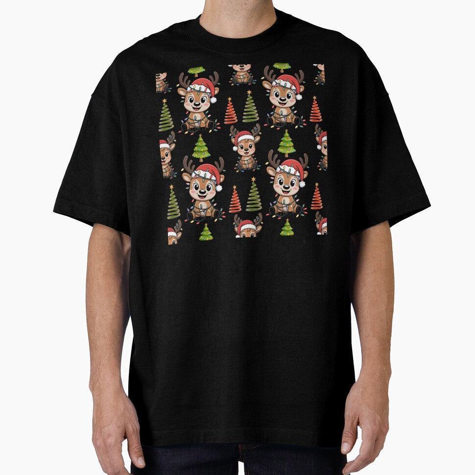Christmas Cheer Reindeer Cartoon Pattern by Grang Art Artistic Designs