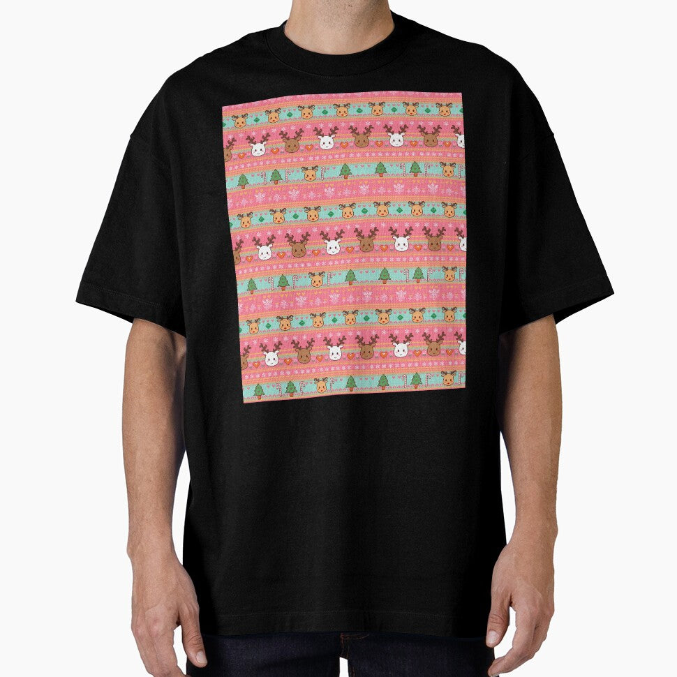 Kawaii Christmas Ugly Sweater Pattern by BeeStylishTees