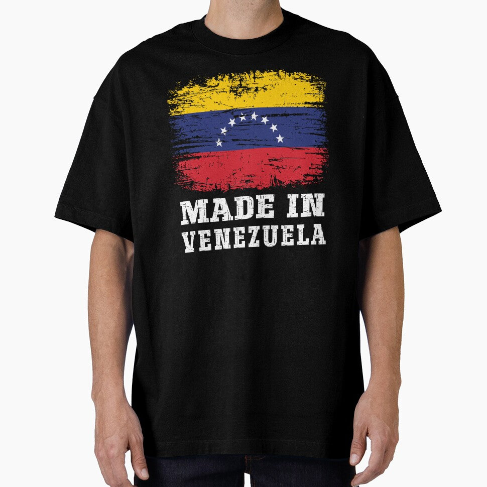 Made In Venezuela Vintage Distressed Flag Country Pride by Dmetalx Art Apparel