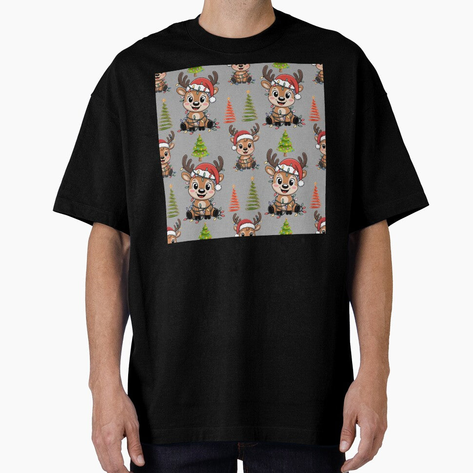 Christmas Kawaii Reindeer Pattern for Gifts by Grang Art Artistic Designs