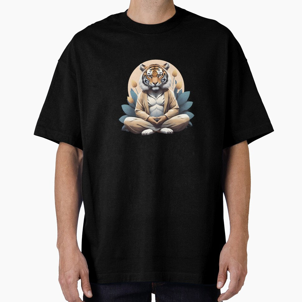 Tiger Meditation T Shirt For Spiritual Lovers by Apotheosis by Irie Meraki