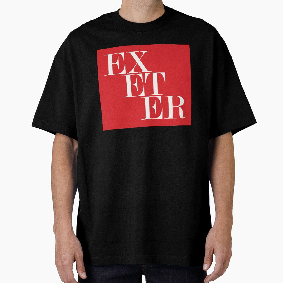 Exeter UK City (Red) Typography Minimalist Patriotic Travel Souvenir by kakarikihill