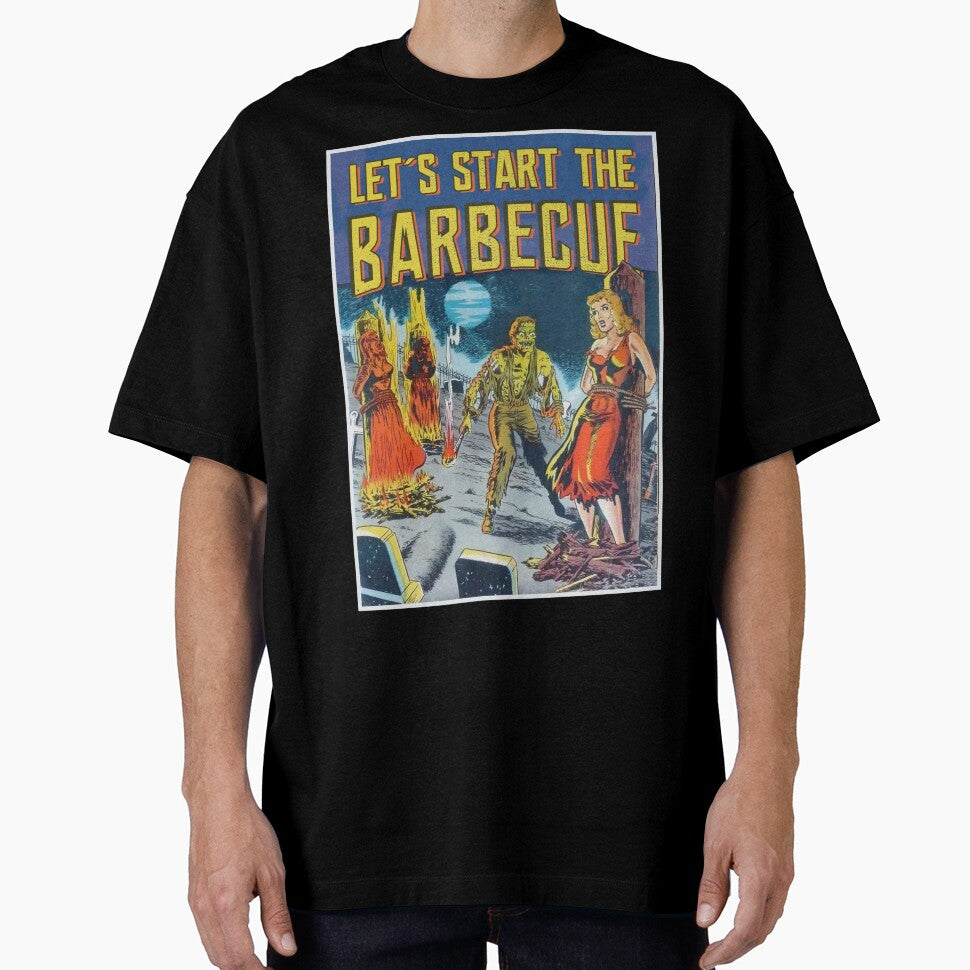Vintage BBQ Barbecue Retro Zombie Burning Halloween Gift by TheAplus