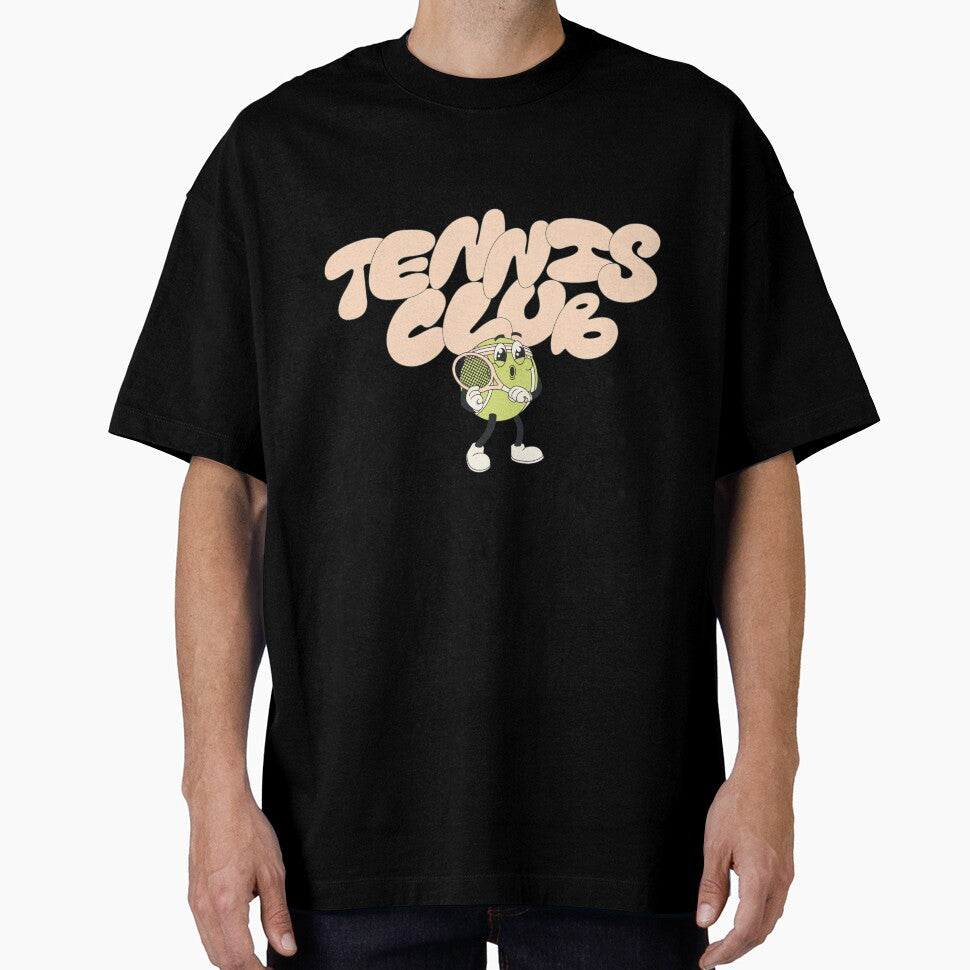 Tennis Club Mascot – Retro Cartoon Tennis Ball by FuelandFlow