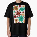 Christmas Floral Burst Pattern – Gold Red Green Holiday Seamless Design by HopeAndHustle