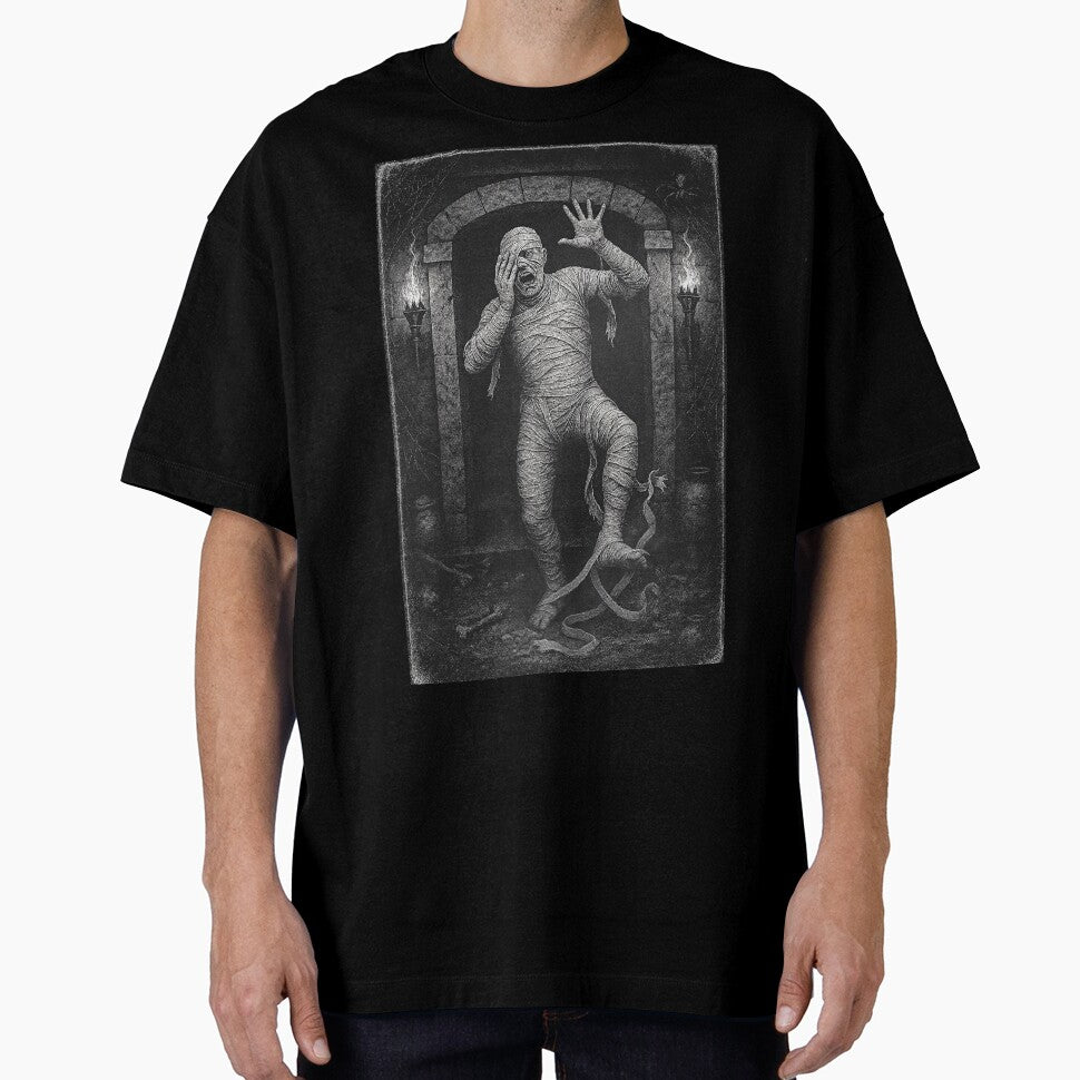 Tripping Mummy – Vintage Halloween Horror Snapshot by Absurd Cult Co.