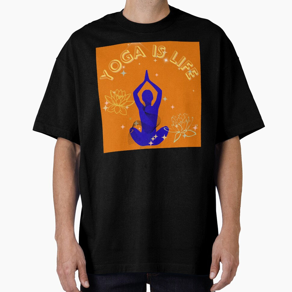 Yoga is Life - Meditation Pose Lotus Flower Zen Wellness Art by Extremeallie