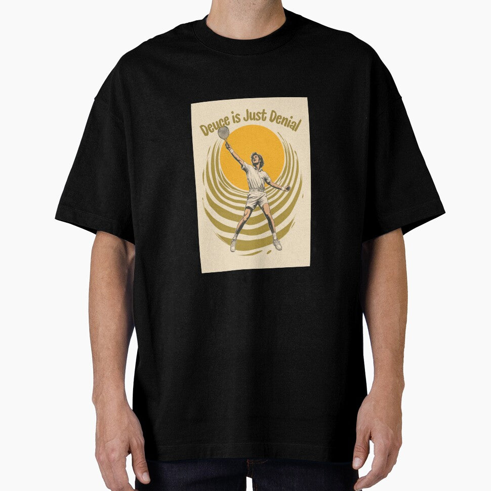 Deuce Is Just Denial Funny Retro 70s Tennis Design by jojodebondy
