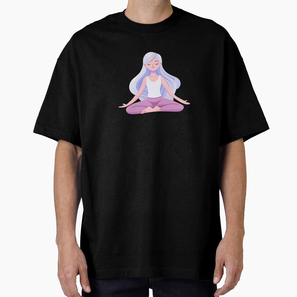 Girl Meditating in Lotus Pose by natalielaf