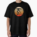 Education Is Important But Skateboarding Is Importanter Grunge Retro Sunset Skateboard Stunt In Blue by LuckyKermit