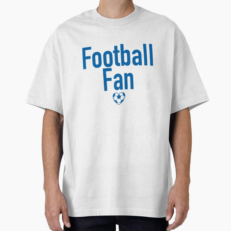 Football Fan Heart Typography Blue by Anne97s