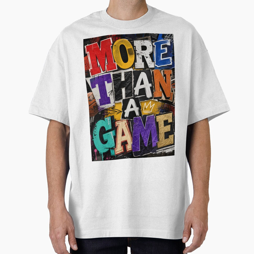 More Than A Game Typography, Colorful Letter Collage Design by Jandedan