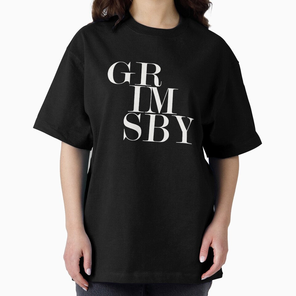 Grimsby UK Town Typography Minimalist Patriotic Travel Souvenir by kakarikihill