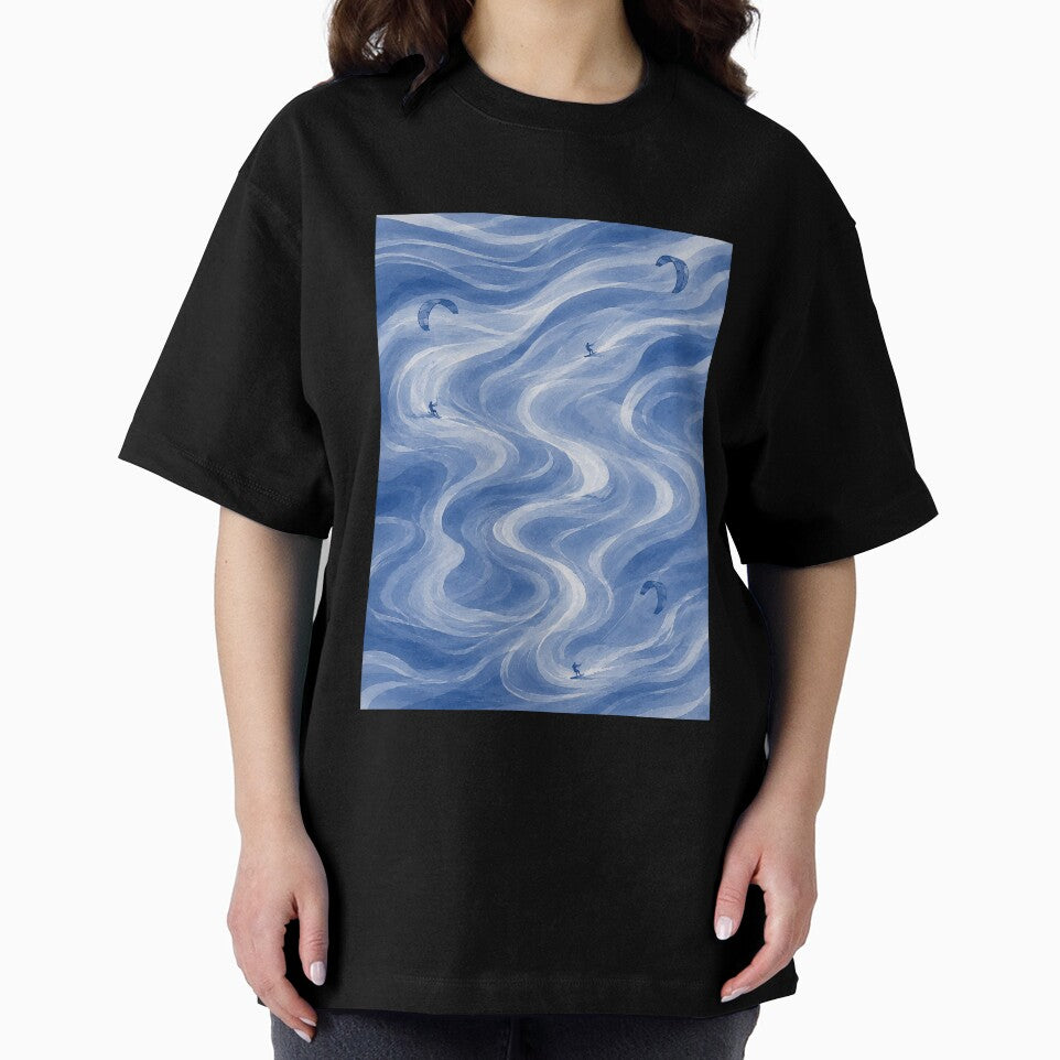 Abstract Wind and Ocean Waves Coastal Artwork by Islabonita.