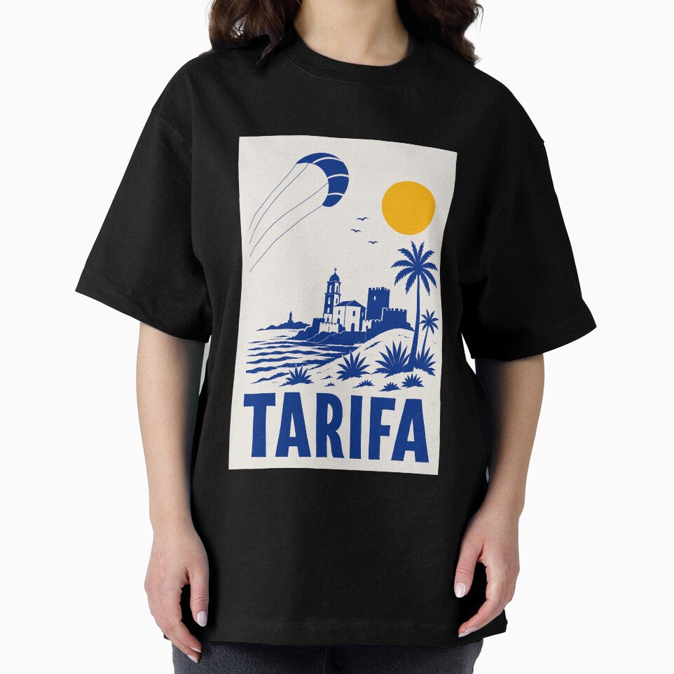 Tarifa Spain Vintage Coastal Travel Poster by Islabonita.