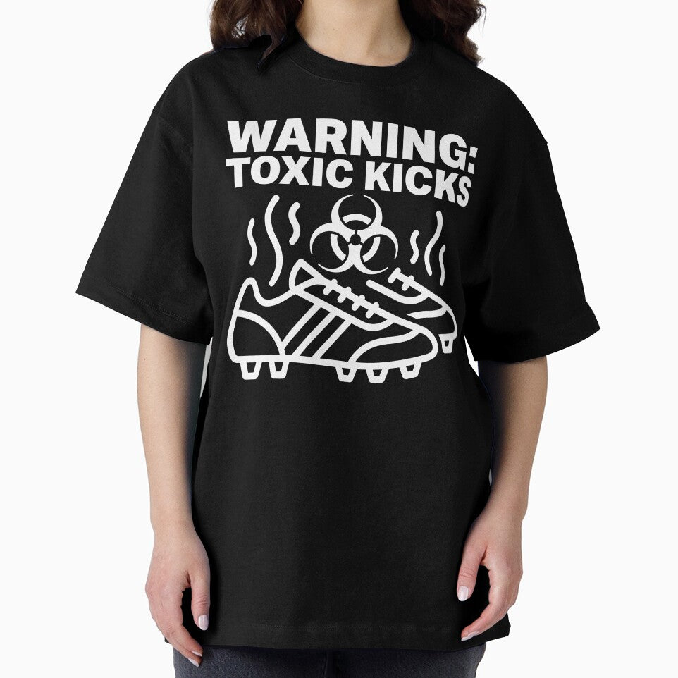 Warning Toxic Kicks - Smelly Soccer Boots Biohazard by TextCrew