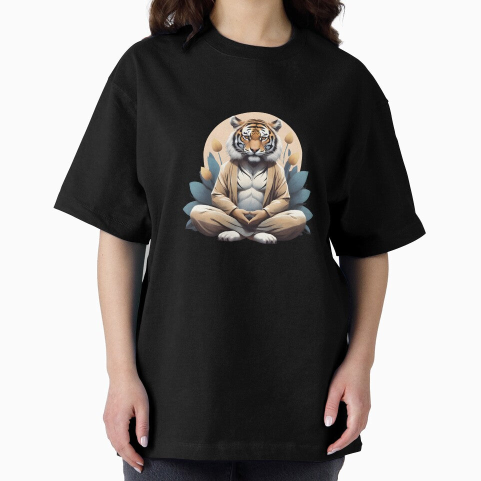 Tiger Meditation T Shirt For Spiritual Lovers by Apotheosis by Irie Meraki