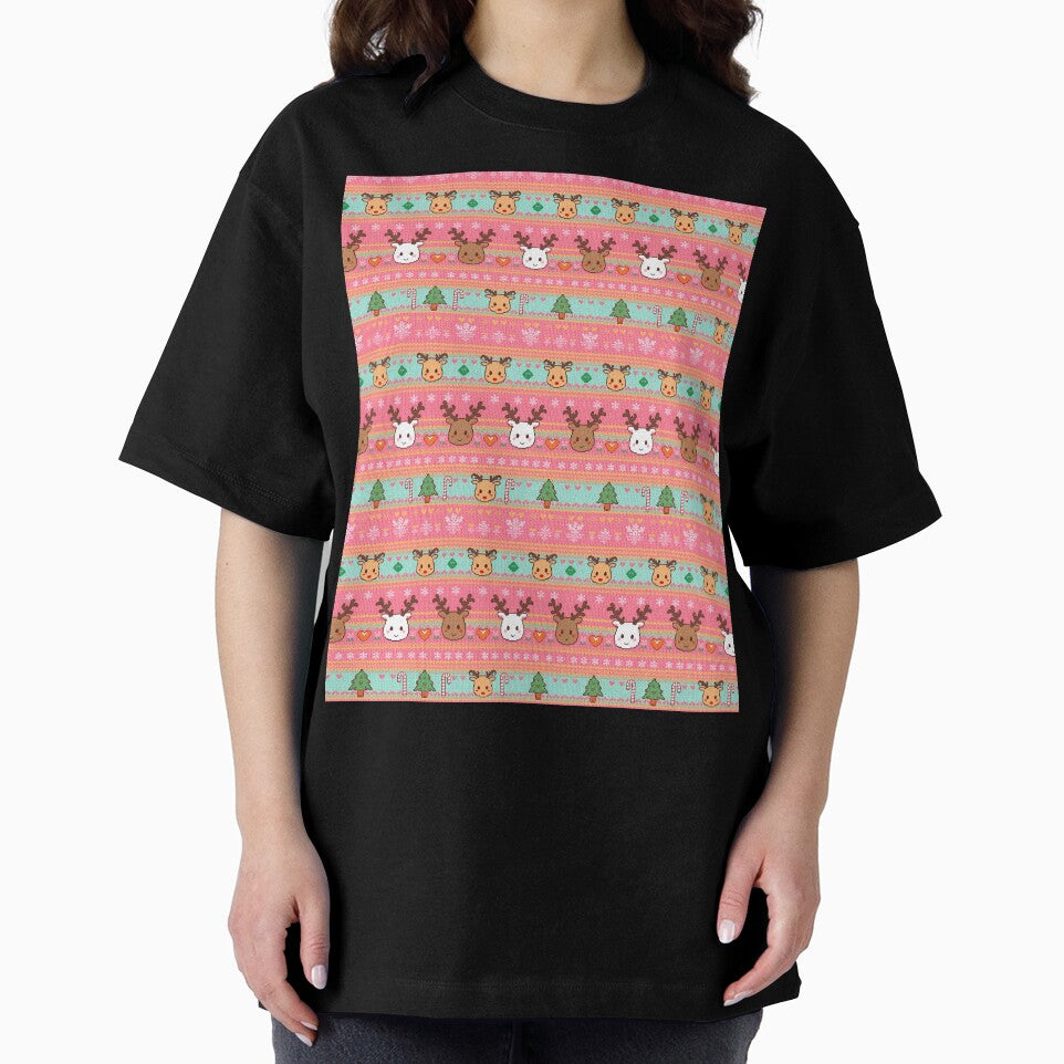 Kawaii Christmas Ugly Sweater Pattern by BeeStylishTees