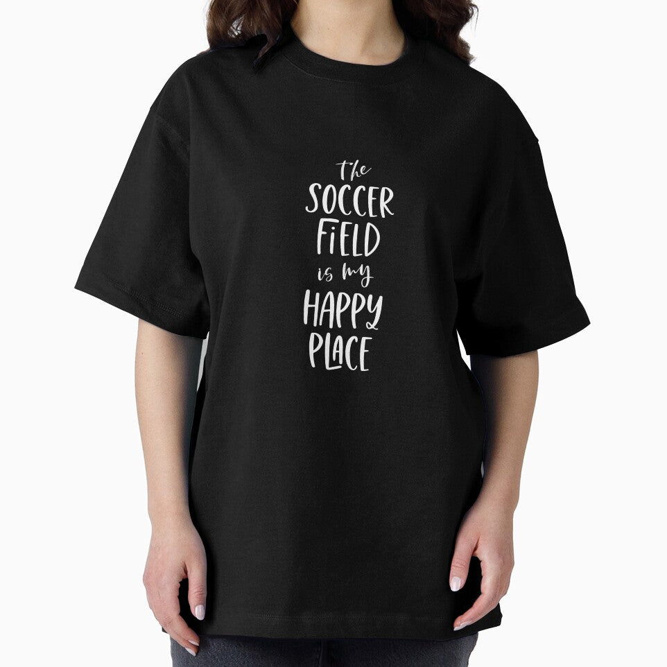 "The soccer field is my happy place" sports mantra typography by katzdzynes